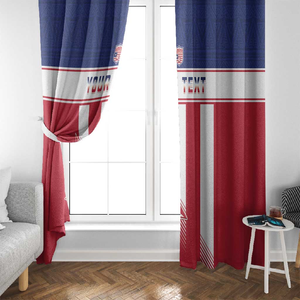 Custom Liberia Football Window Curtain Sporty Style