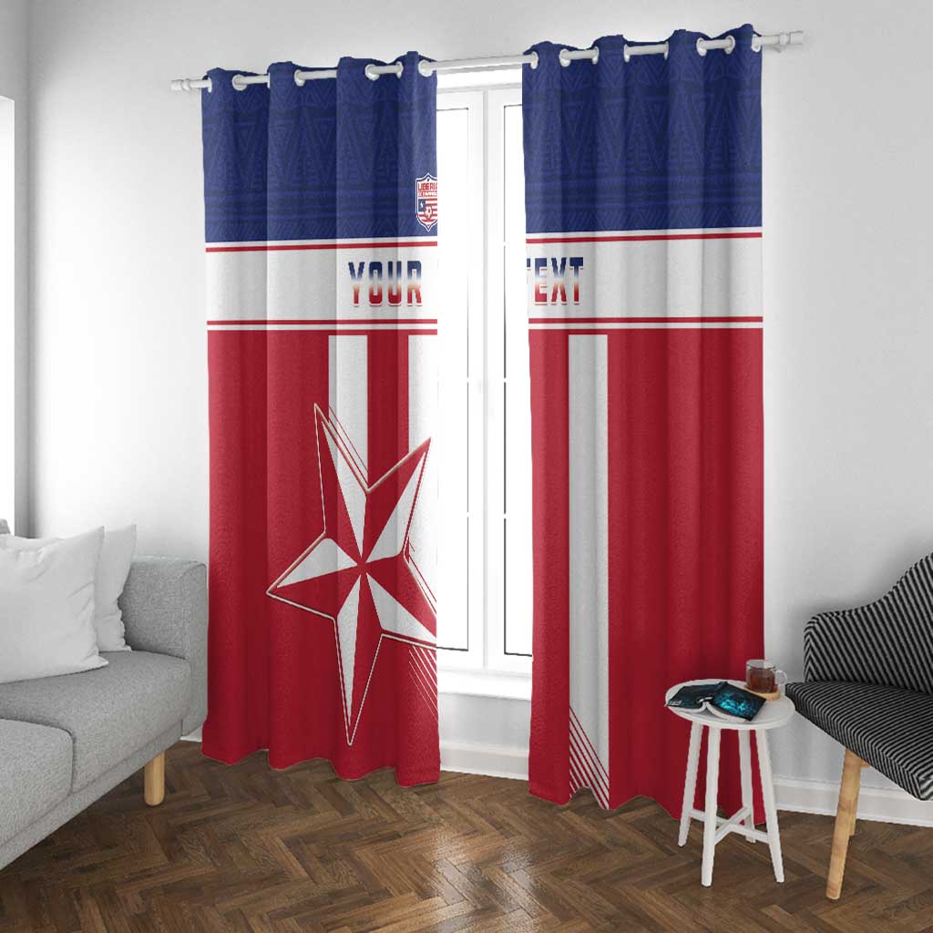 Custom Liberia Football Window Curtain Sporty Style