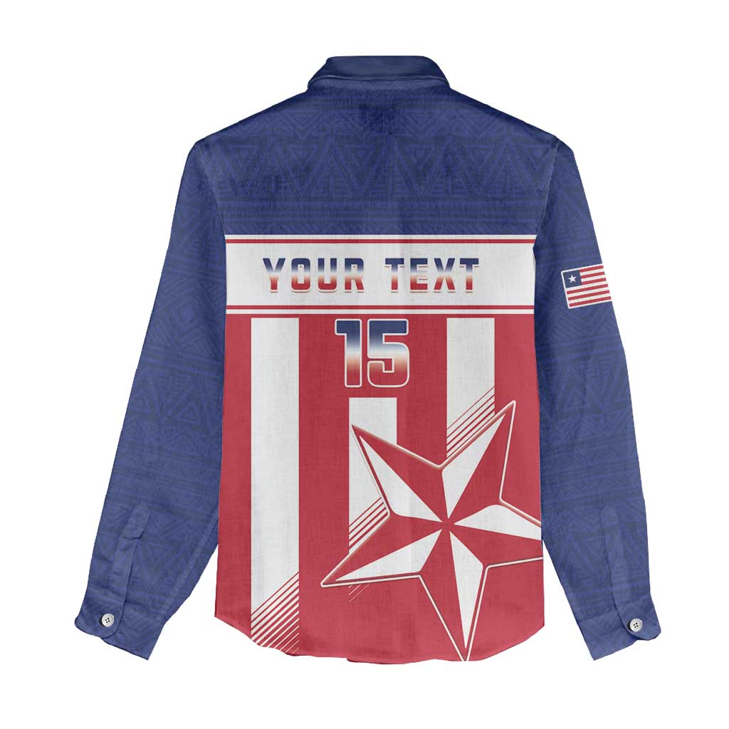 Custom Liberia Football Women Casual Shirt Sporty Style LT15