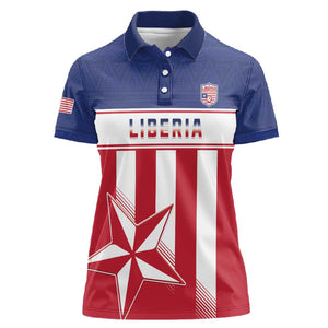 Custom Liberia Football Women Polo Shirt Sporty Style