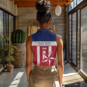 Custom Liberia Football Women Sleeveless Polo Shirt Sporty Style