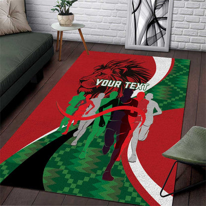 Personalised Athletics Kenya Area Rug Kente Pattern
