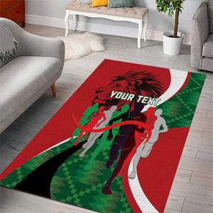 Personalised Athletics Kenya Area Rug Kente Pattern