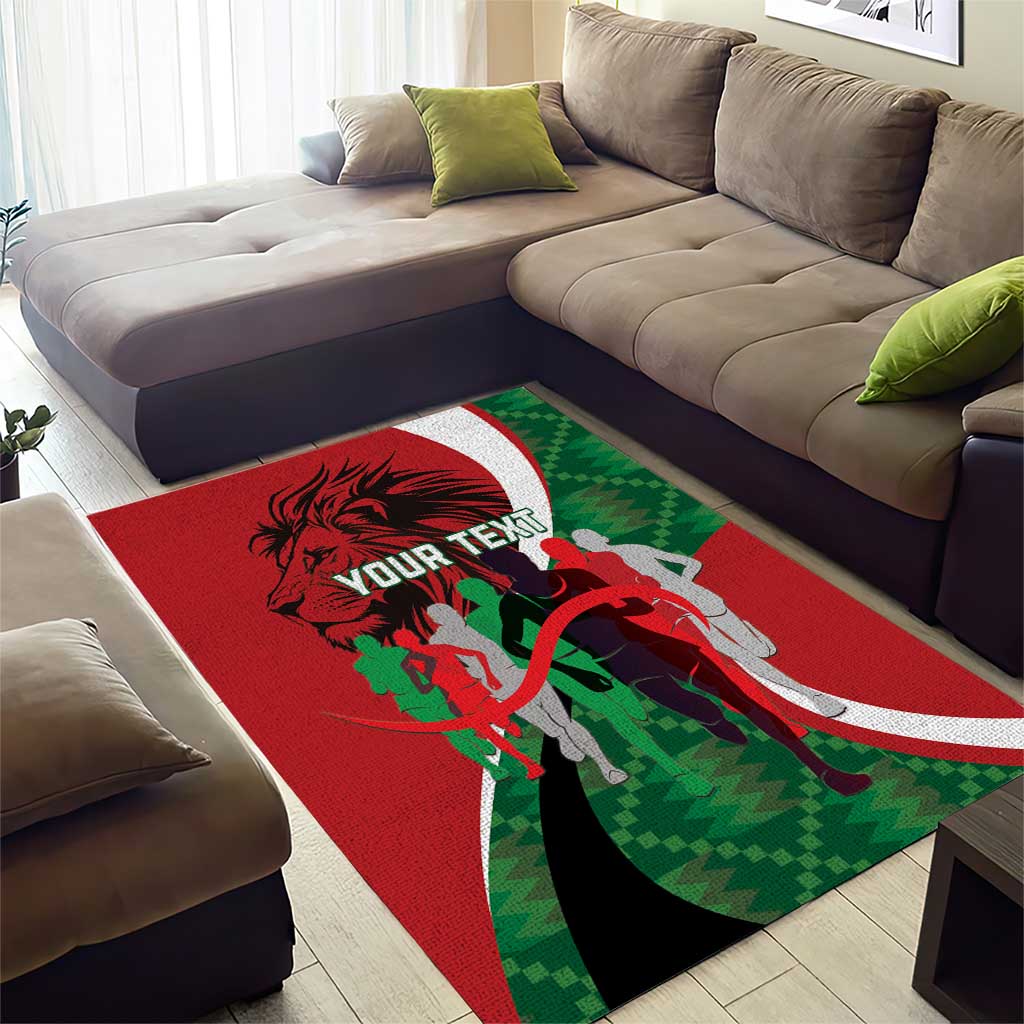 Personalised Athletics Kenya Area Rug Kente Pattern
