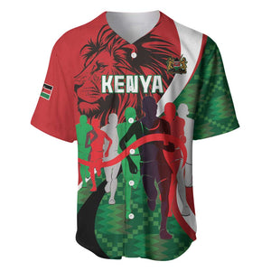 Personalised Athletics Kenya Baseball Jersey Kente Pattern