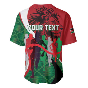 Personalised Athletics Kenya Baseball Jersey Kente Pattern