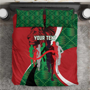 Personalised Athletics Kenya Bedding Set Kente Pattern