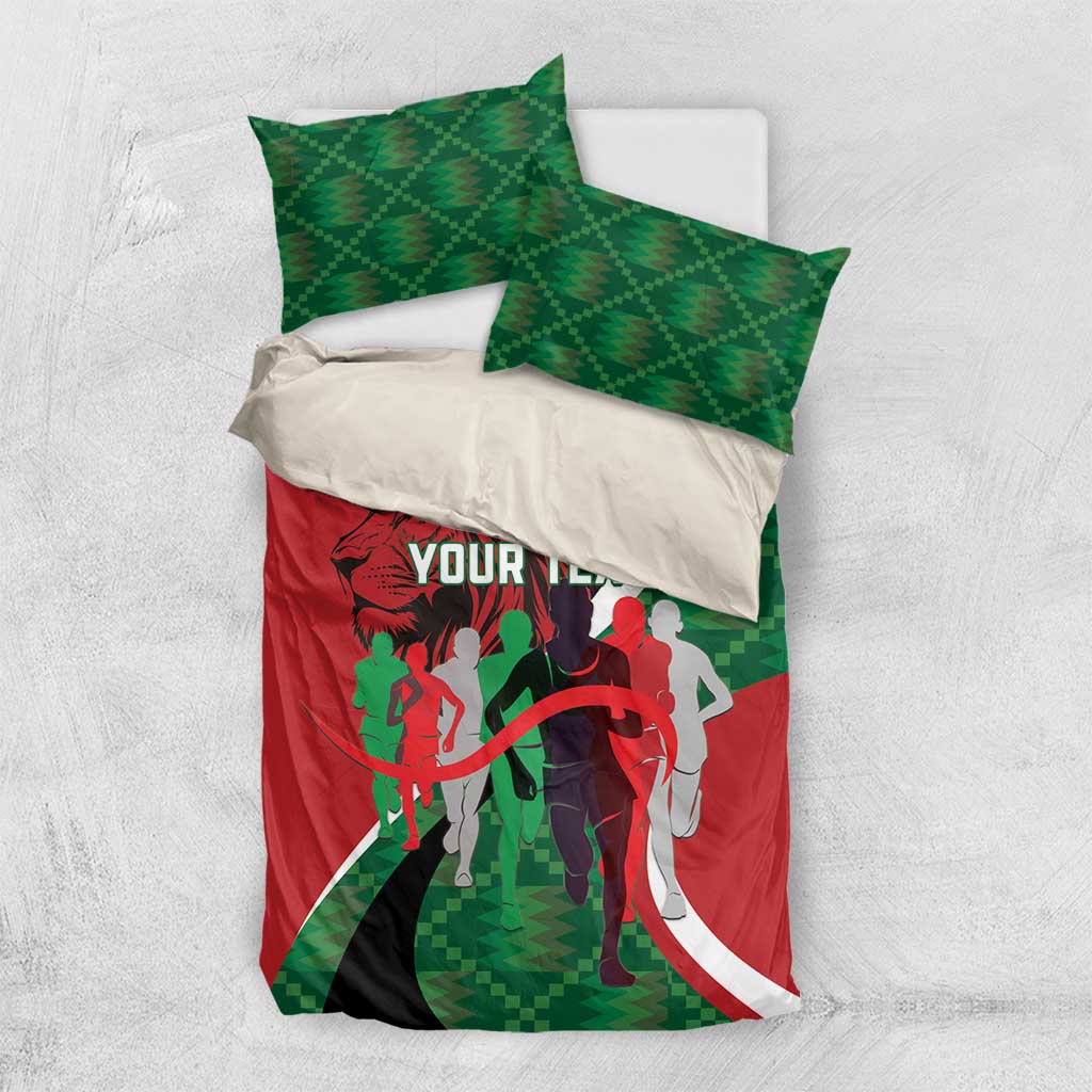 Personalised Athletics Kenya Bedding Set Kente Pattern