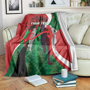 Personalised Athletics Kenya Blanket Kente Pattern