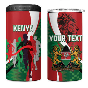 Personalised Athletics Kenya 4 in 1 Can Cooler Tumbler Kente Pattern