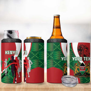 Personalised Athletics Kenya 4 in 1 Can Cooler Tumbler Kente Pattern