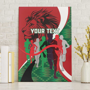 Personalised Athletics Kenya Canvas Wall Art Kente Pattern