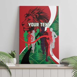 Personalised Athletics Kenya Canvas Wall Art Kente Pattern