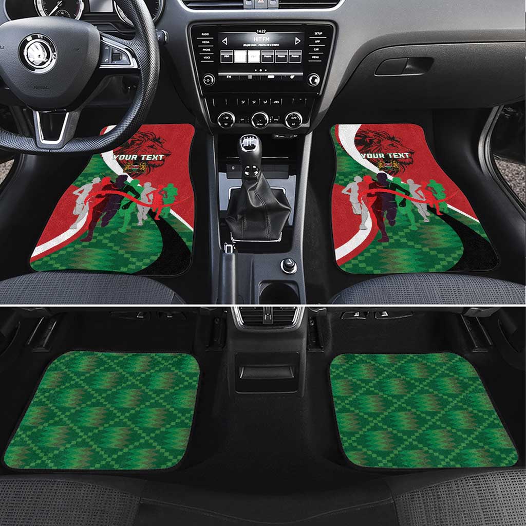 Personalised Athletics Kenya Car Mats Kente Pattern