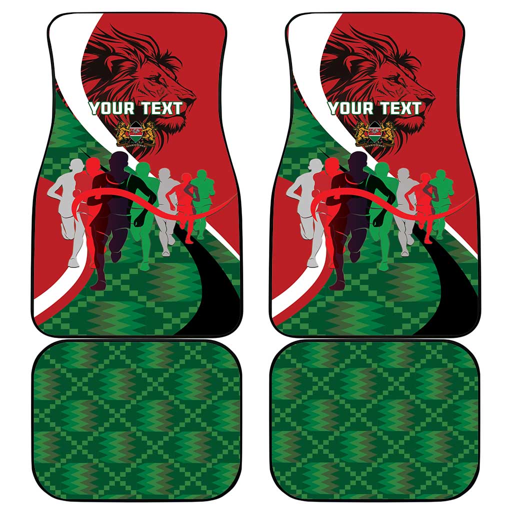 Personalised Athletics Kenya Car Mats Kente Pattern