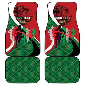 Personalised Athletics Kenya Car Mats Kente Pattern