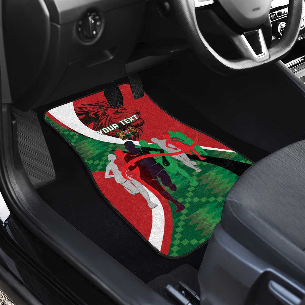 Personalised Athletics Kenya Car Mats Kente Pattern