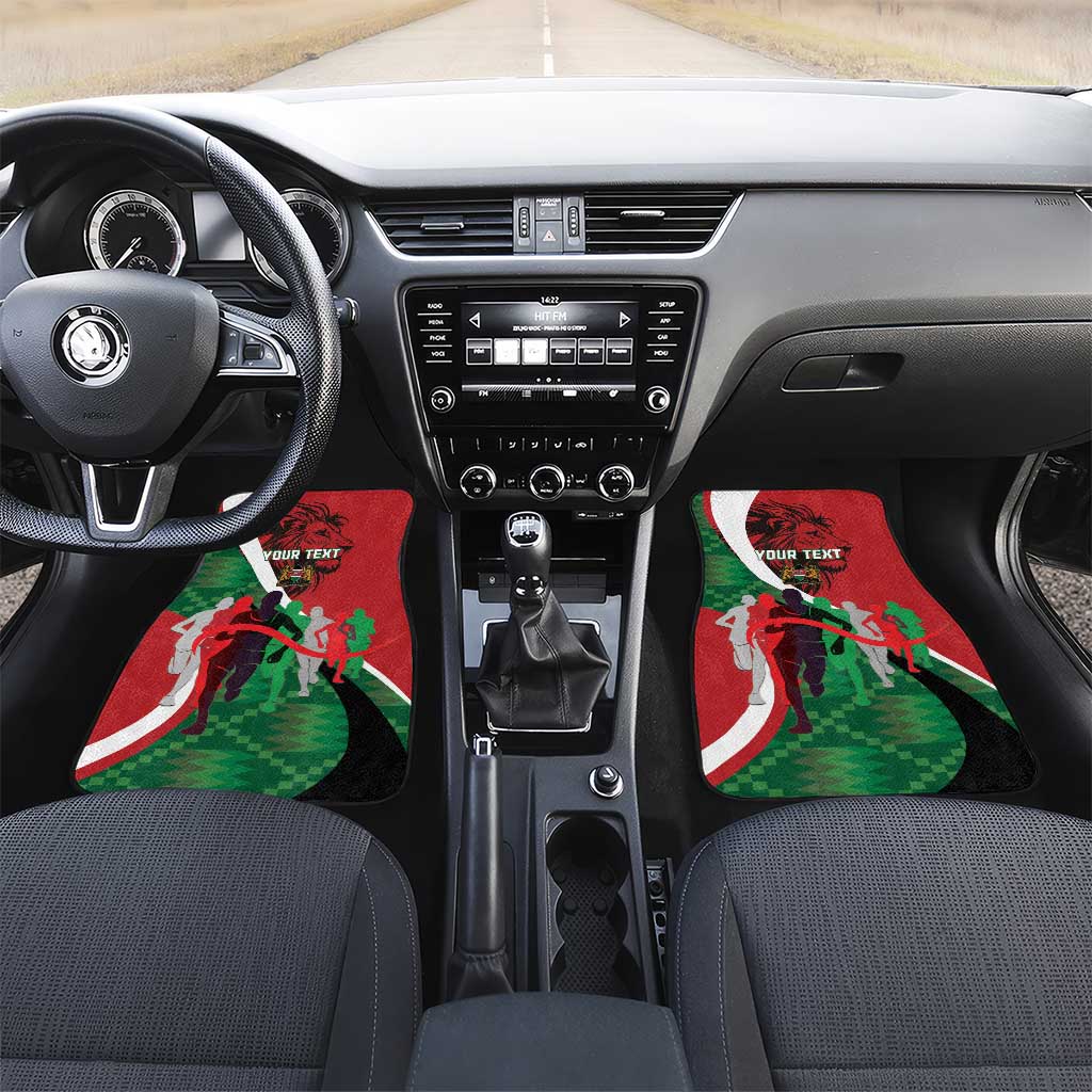 Personalised Athletics Kenya Car Mats Kente Pattern
