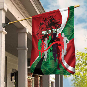 Personalised Athletics Kenya Garden Flag Kente Pattern