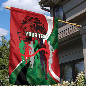 Personalised Athletics Kenya Garden Flag Kente Pattern