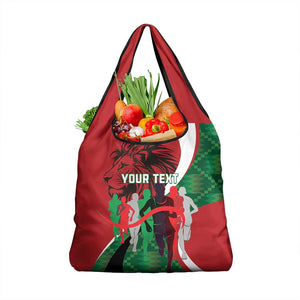 Personalised Athletics Kenya Grocery Bag Kente Pattern