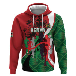 Personalised Athletics Kenya Hoodie Kente Pattern