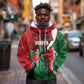 Personalised Athletics Kenya Hoodie Kente Pattern
