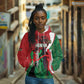 Personalised Athletics Kenya Hoodie Kente Pattern