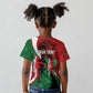 Personalised Athletics Kenya Kid T shirt Kente Pattern