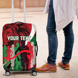 Personalised Athletics Kenya Luggage Cover Kente Pattern