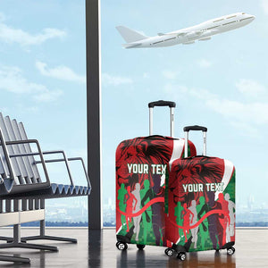 Personalised Athletics Kenya Luggage Cover Kente Pattern