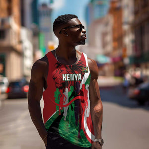 Personalised Athletics Kenya Men Tank Top Kente Pattern