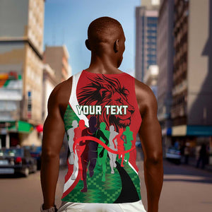 Personalised Athletics Kenya Men Tank Top Kente Pattern