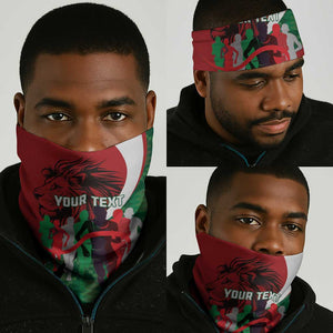 Personalised Athletics Kenya Neck Gaiter Kente Pattern LT15