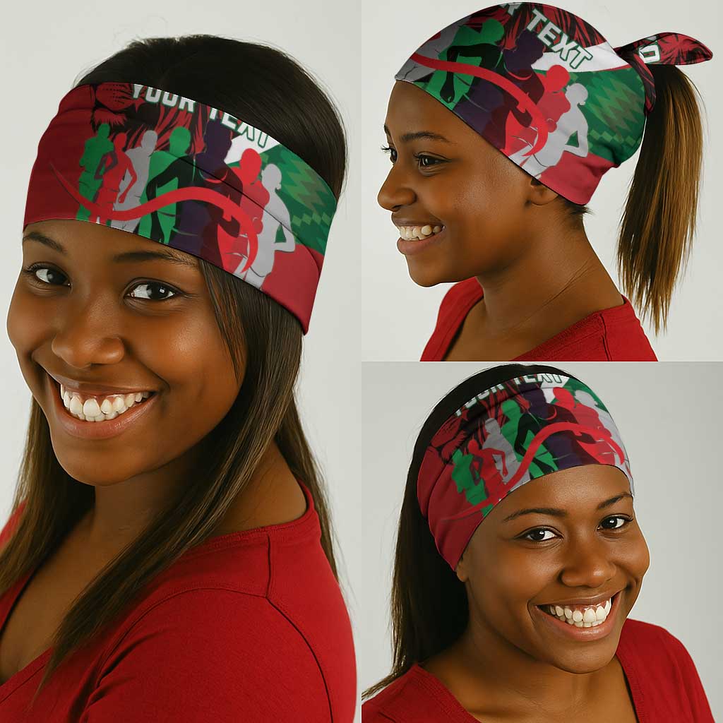 Personalised Athletics Kenya Neck Gaiter Kente Pattern LT15