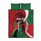 Personalised Athletics Kenya Quilt Bed Set Kente Pattern