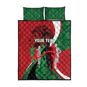 Personalised Athletics Kenya Quilt Bed Set Kente Pattern