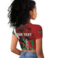 Personalised Athletics Kenya Raglan Cropped T shirt Kente Pattern
