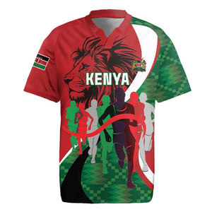 Personalised Athletics Kenya Rugby Jersey Kente Pattern