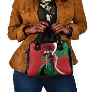 Personalised Athletics Kenya Shoulder Handbag Kente Pattern