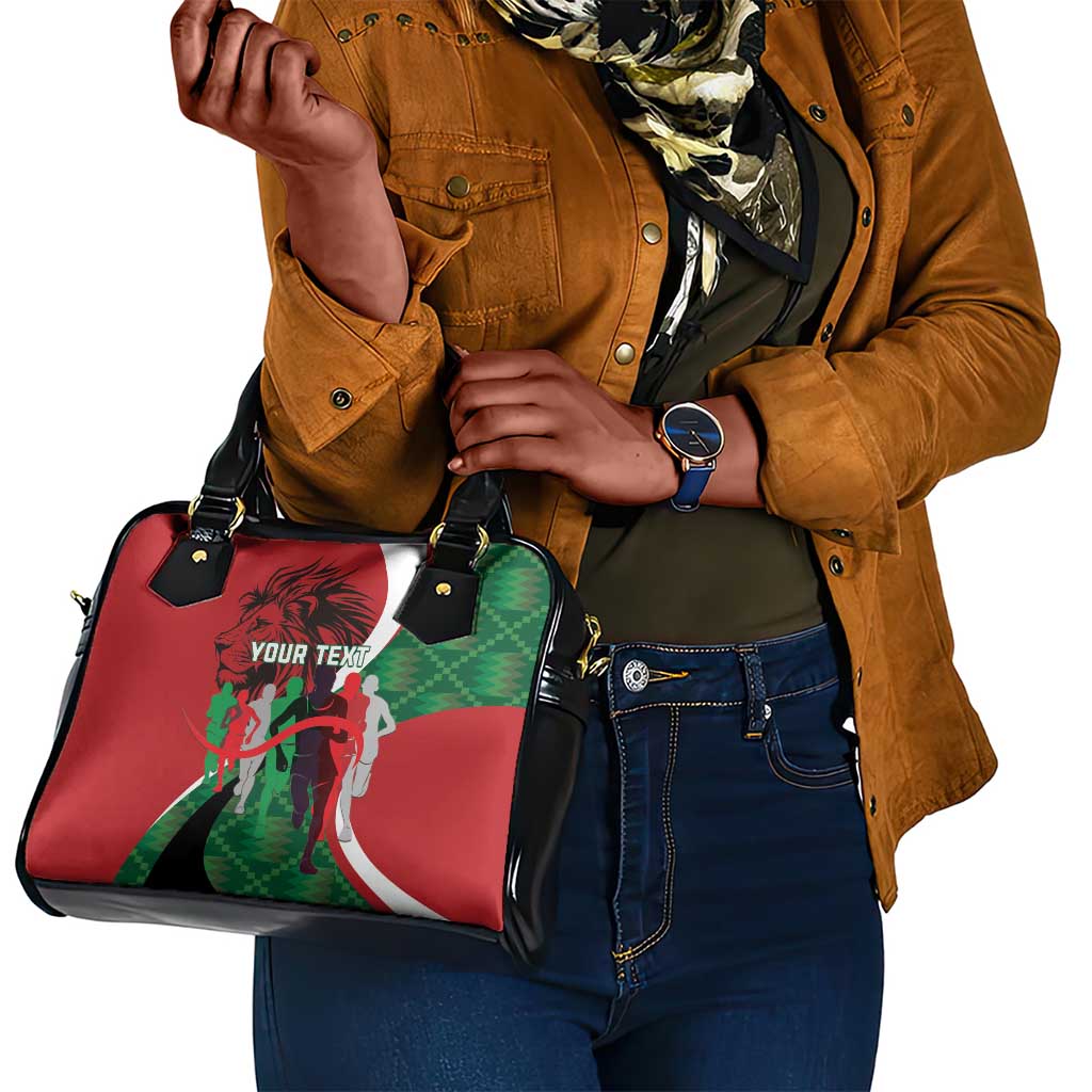 Personalised Athletics Kenya Shoulder Handbag Kente Pattern