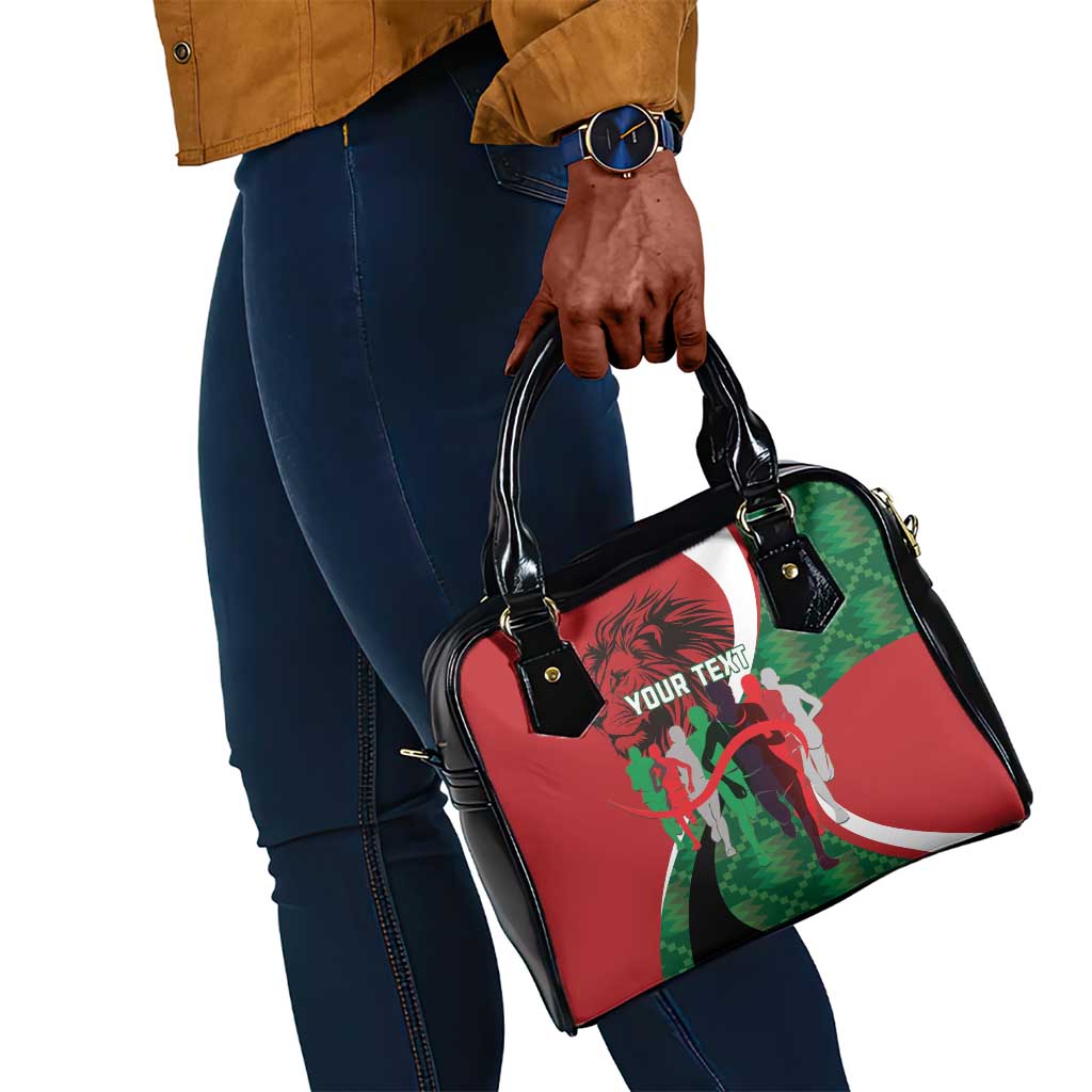 Personalised Athletics Kenya Shoulder Handbag Kente Pattern