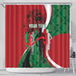Personalised Athletics Kenya Shower Curtain Kente Pattern