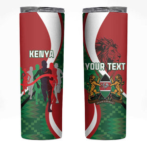 Personalised Athletics Kenya Skinny Tumbler Kente Pattern