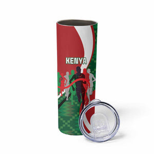 Personalised Athletics Kenya Skinny Tumbler Kente Pattern