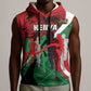 Personalised Athletics Kenya Sleeveless Hoodie Kente Pattern - African Pride
