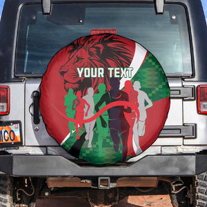 Personalised Athletics Kenya Spare Tire Cover Kente Pattern