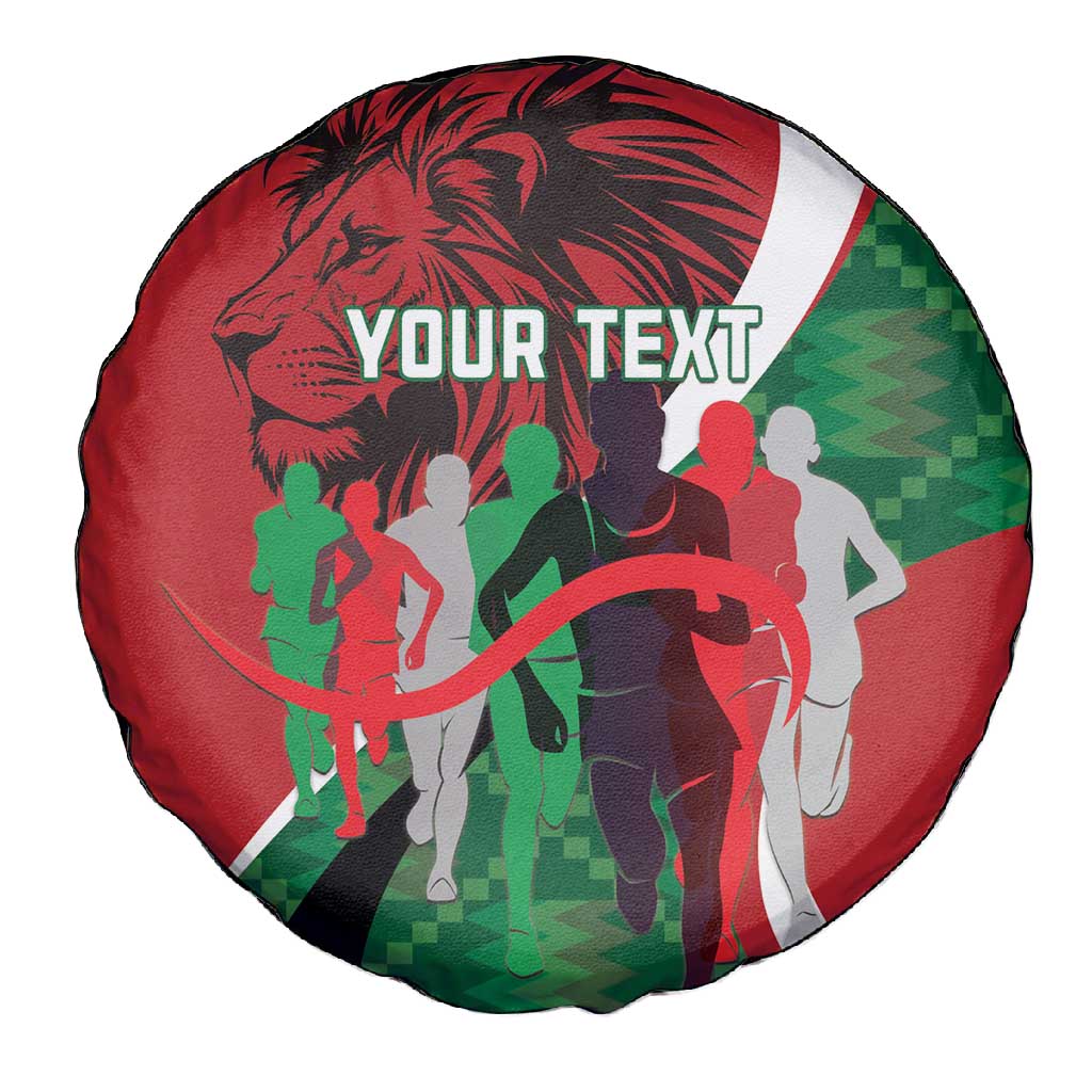 Personalised Athletics Kenya Spare Tire Cover Kente Pattern