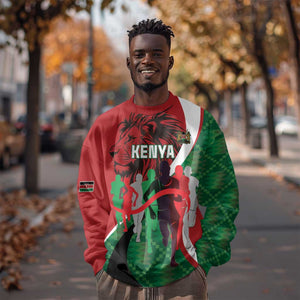 Personalised Athletics Kenya Sweatshirt Kente Pattern