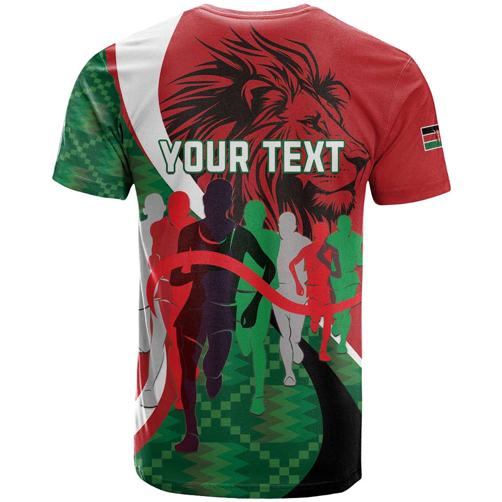 Personalised Athletics Kenya T shirt Kente Pattern